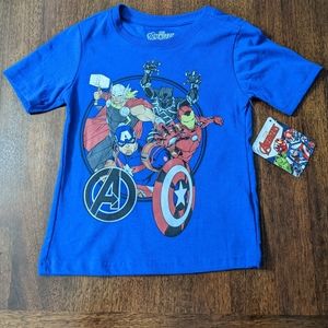 Marvel Avengers Boys Superhero Short Sleeve Graphic T-Shirt, NWT, Size 5/6